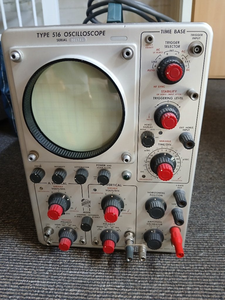 Vintage Tektronix Type 516 Oscilloscoop met Meetprobes, Doe-het-zelf en Verbouw, Ophalen, Gebruikt, Overige meters