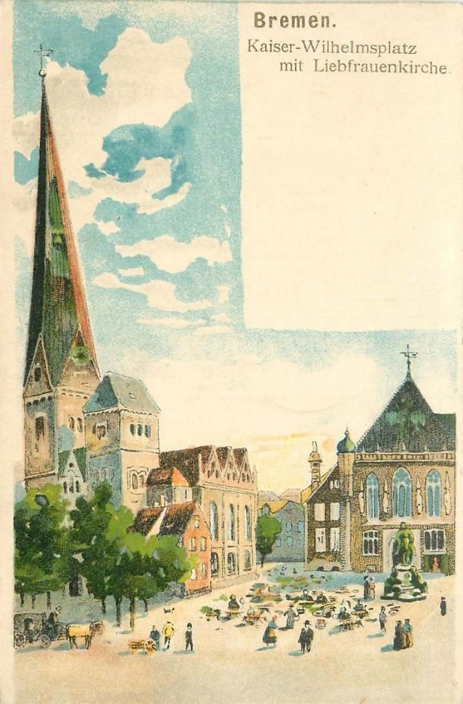 701-273-007 Bremen Kaiser Wilhelmsplatz, Verzenden, Voor 1920, Duitsland
