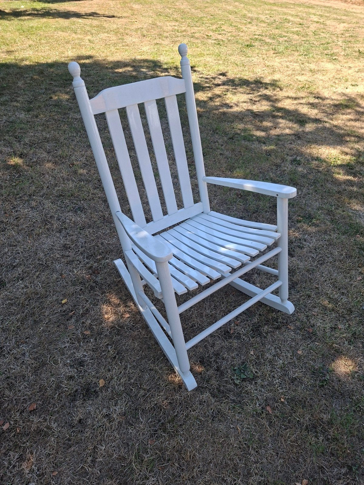 Witte houten schommelstoel, Ophalen, Gebruikt, Wit, Eén