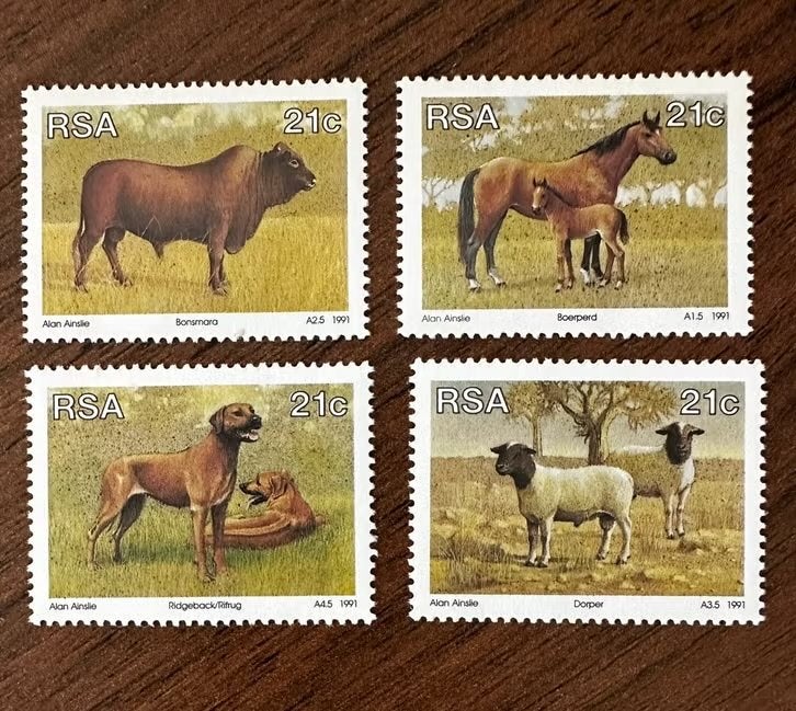 Zuid-Afrika 1991 Dieren Postfris hond schaap koe, Ophalen of Verzenden, Zuid-Afrika, Postfris