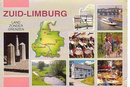 Ansichtkaart 	Zuid-Limburg	8-luik	Drielandenpunt, Verzenden, 1980 tot heden, Gelopen, Limburg