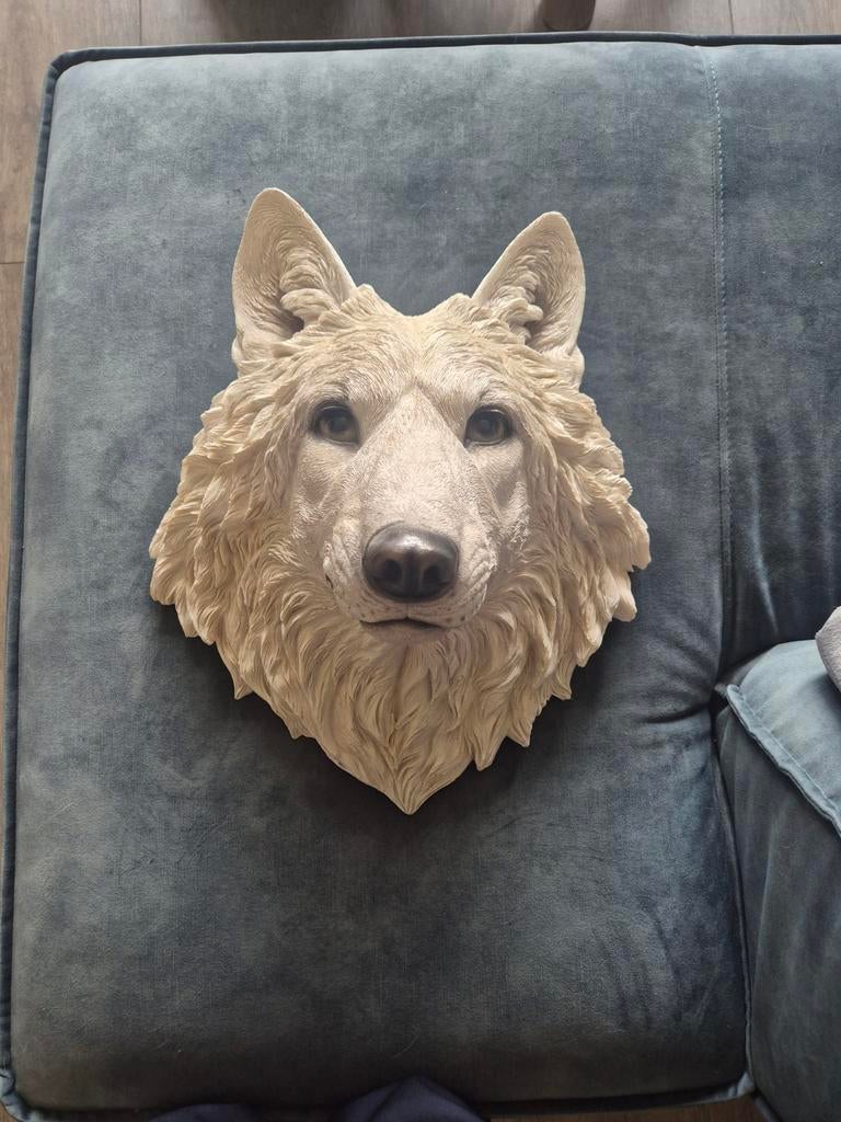 Witte herder wanddecoratie, Ophalen, Zo goed als nieuw, Wit