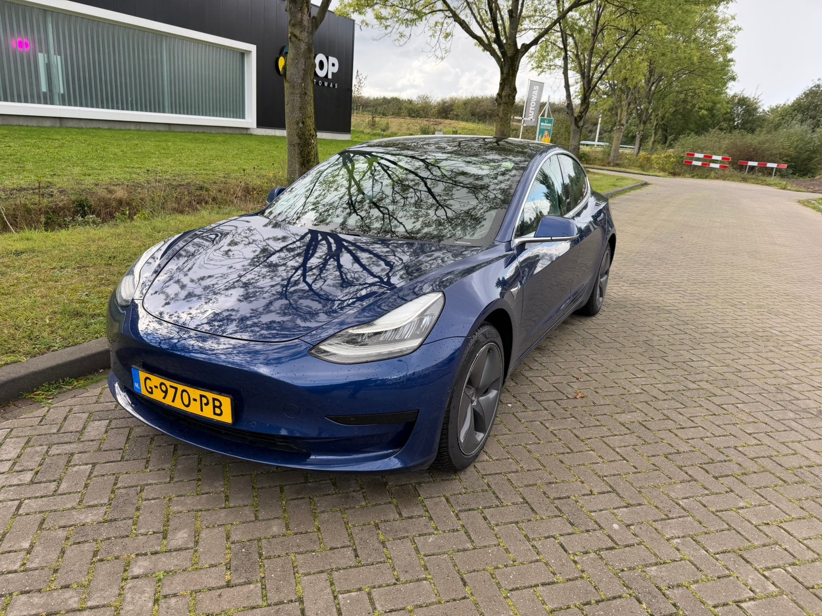 Tesla Model 3 standard Range plus, Auto's, Automaat, Blauw, Origineel Nederlands, Elektrisch
