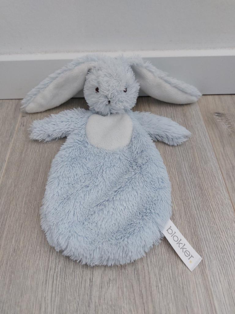 Knuffel knuffeldoekje blokker konijn blauw L1856, Kinderen en Baby's, Speelgoed | Knuffels en Pluche, Ophalen of Verzenden, Zo goed als nieuw