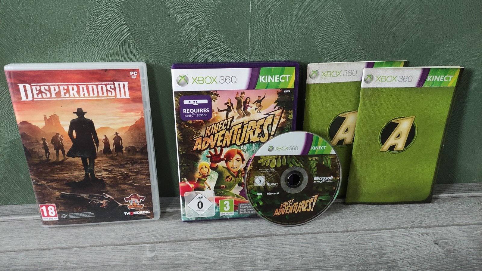 Kinect adventures xbox 360 en gratis desperados 3 pc game, Ophalen of Verzenden, Zo goed als nieuw