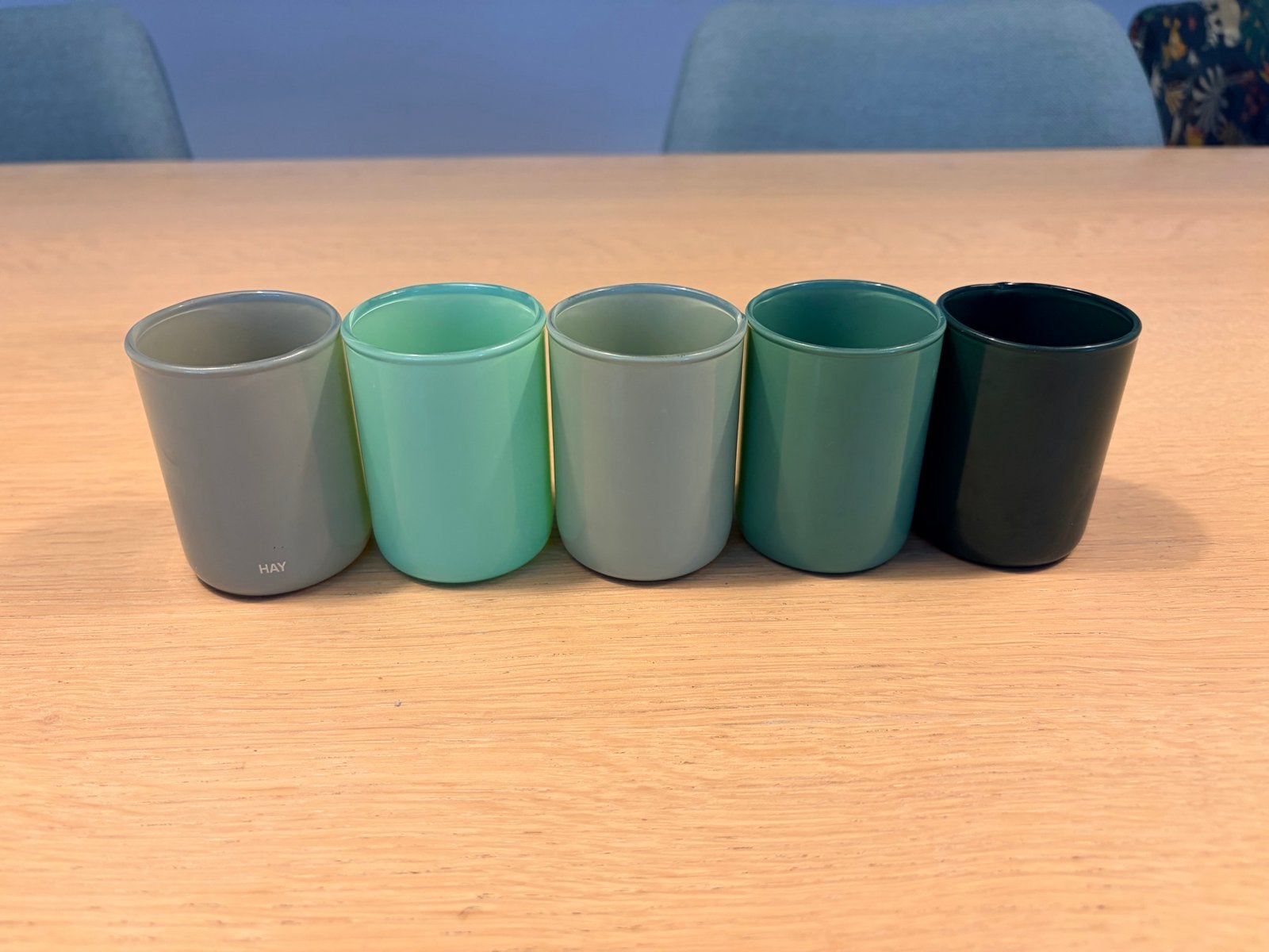 HAY Spot Votive set van 5 - Groen tinten, Groen, Kunststof, Ophalen of Verzenden, Zo goed als nieuw