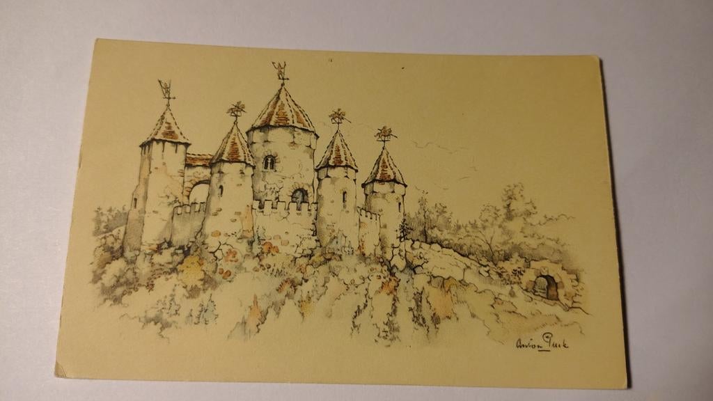 De Efteling Anton Pieck Kasteel Ansichtkaart ongelopen, Verzamelen, Ansichtkaarten | Nederland, Ophalen of Verzenden, 1980 tot heden