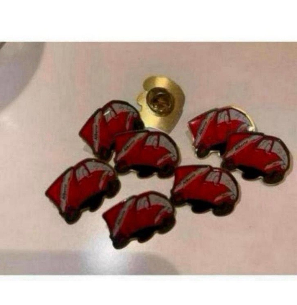Alberto Pizza Auto Pin Broche - Set van 7, Ophalen of Verzenden, Gebruikt, Transport, Speldje of Pin
