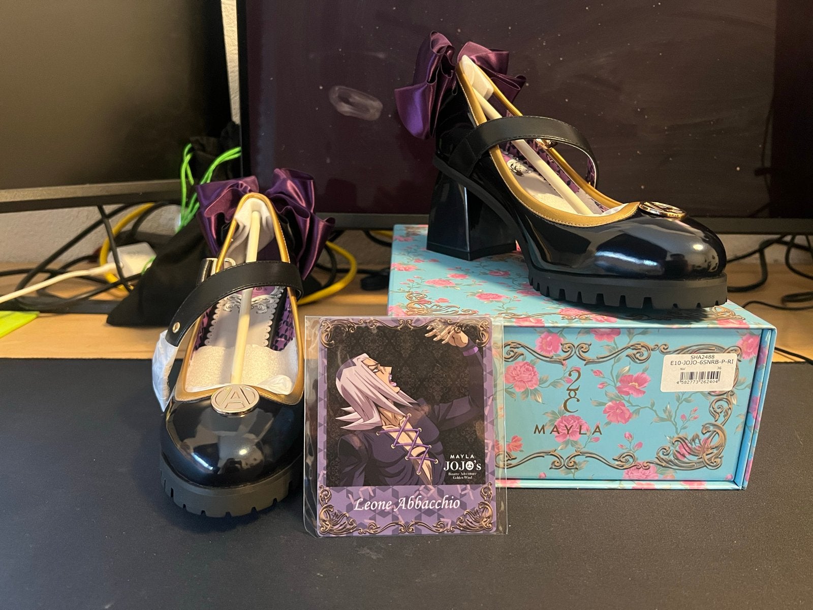 JoJo's Golden Wind x Mayla Footwear - Leone Abbacchio, Zwart, Nieuw, Ophalen of Verzenden, Schoenen met hoge hakken