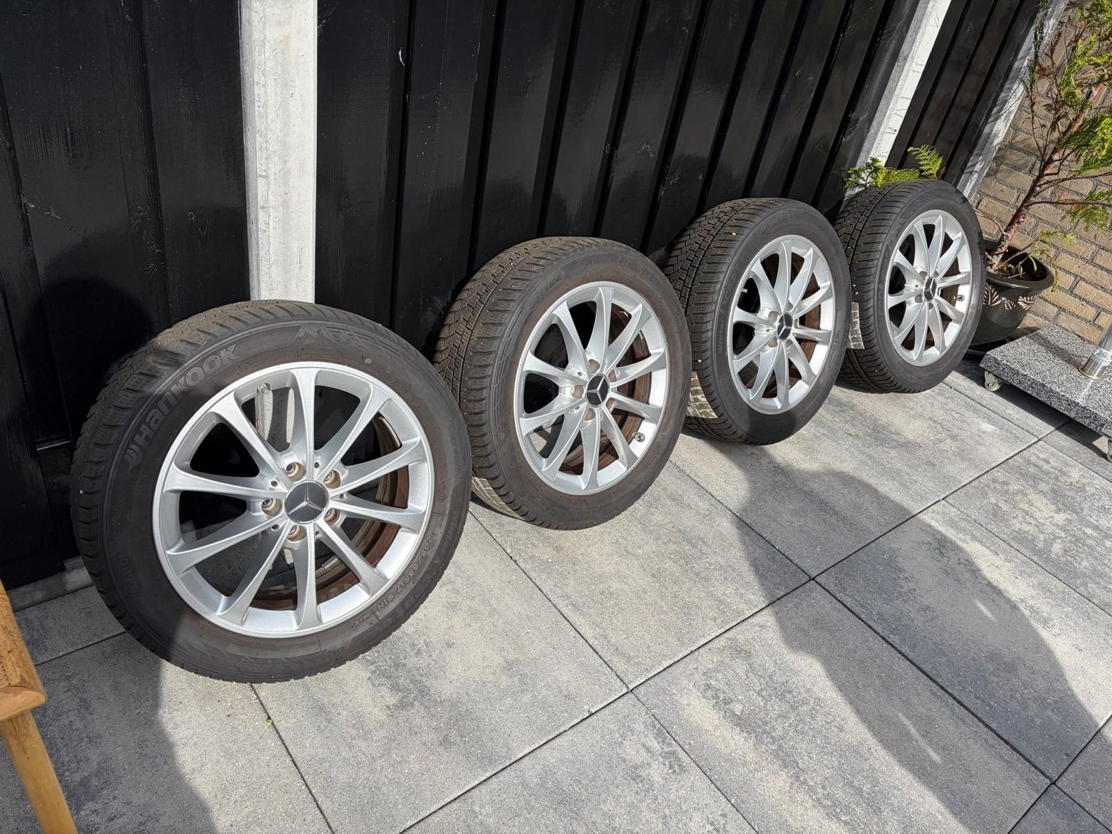 Mercedes-Benz Winterbanden met Velgen - 205/55 R17, Ophalen, Gebruikt, Banden en Velgen, 17 inch