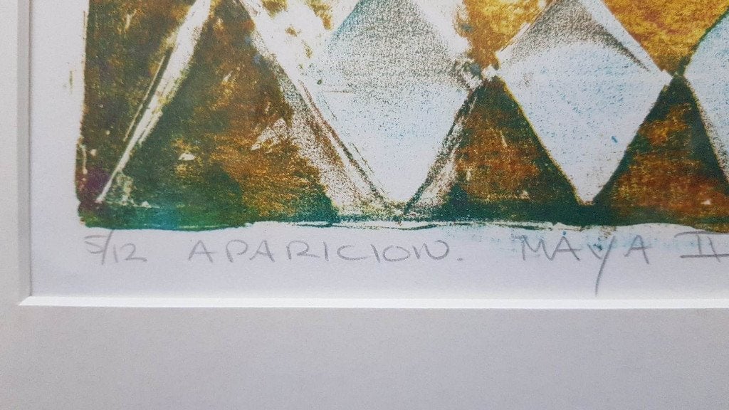 Marianne Aulman (1956) Kleur Zeefdruk " Ap Maya II " Ges Gen, Ophalen, Gesigneerd, Zeefdruk, Overige onderwerpen