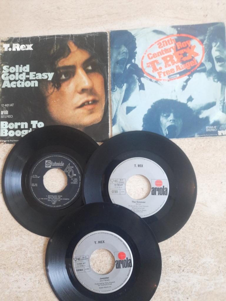 5x vinyl singels van T Rex, Ophalen of Verzenden, Zo goed als nieuw, Overige formaten