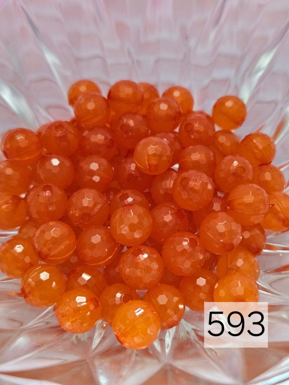 80 x Oranje facet kralen (593), Ophalen of Verzenden, Nieuw, Kraal