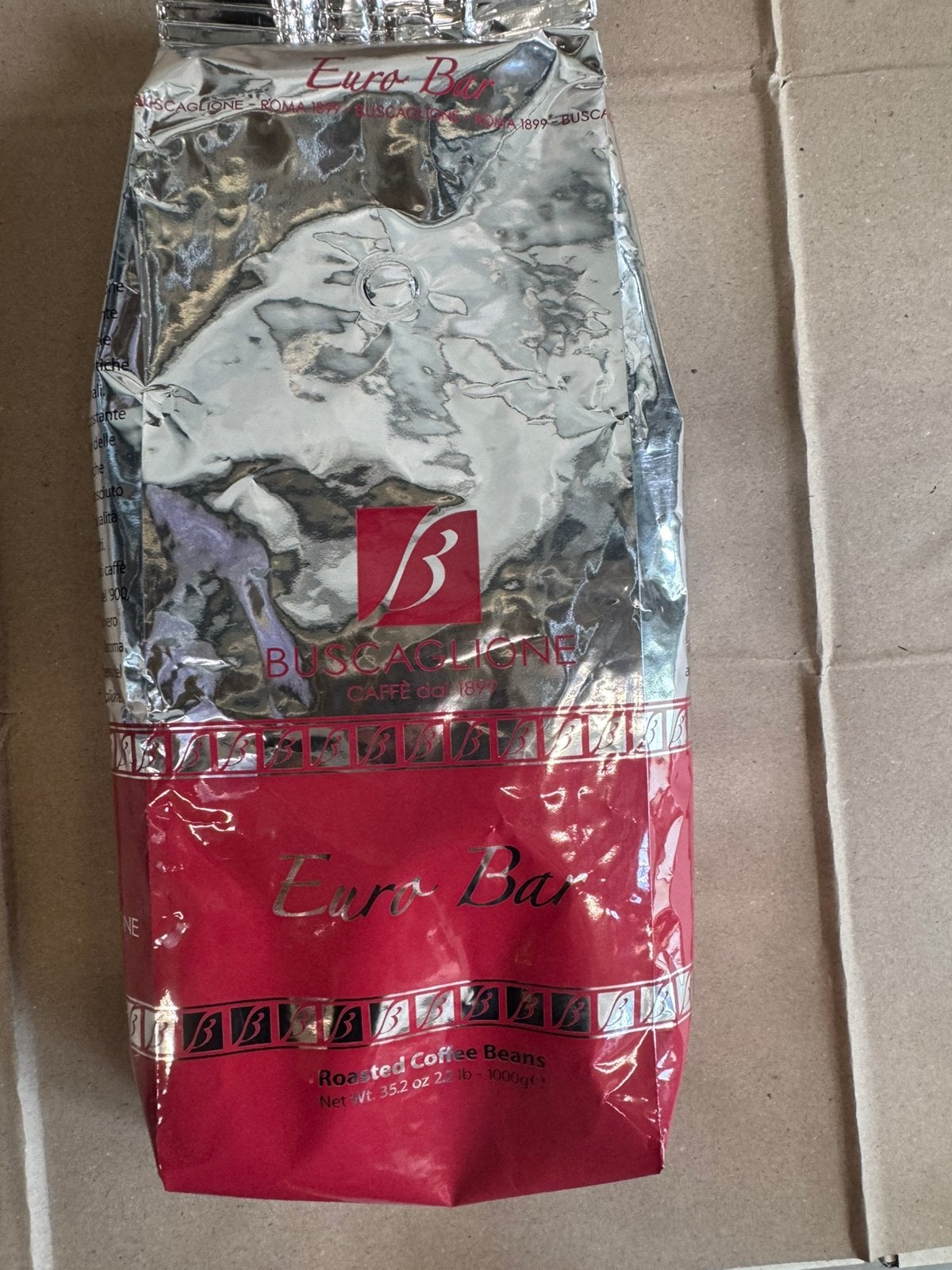 Buscaglione Euro Bar 90% arabica koffiebonen, Ophalen of Verzenden