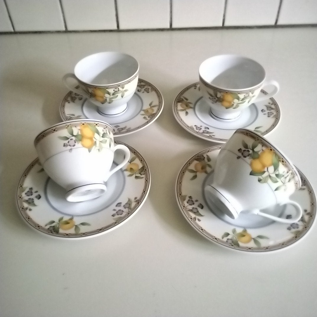 15 winterling  marktleuthen kop en schotels citroenen, Ophalen of Verzenden, Porselein, Overige stijlen, Kop(pen) en/of Schotel(s)