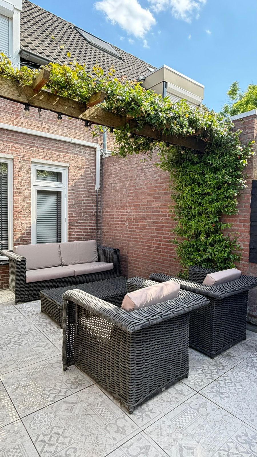 Lounge set, Ophalen, 5 zitplaatsen, Loungeset, Wicker