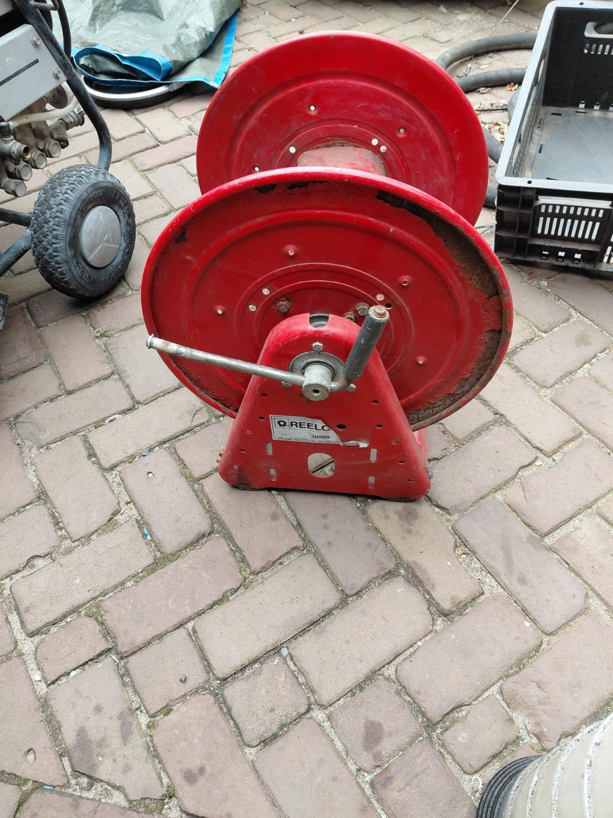 Opknap haspel., Ophalen, Gebruikt, Benzine