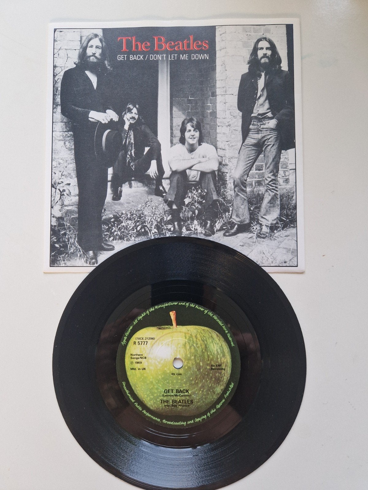 The Beatles - Get Back / Don't Let Me Down (1989 Heruitgave), Cd's en Dvd's, Vinyl Singles, Zo goed als nieuw, Pop, Ophalen of Verzenden