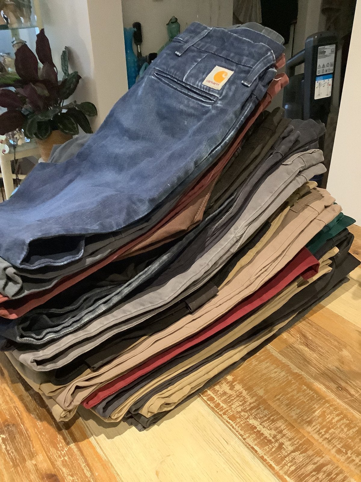 Partij Carhartt en Dickies broeken, Ophalen, Gedragen