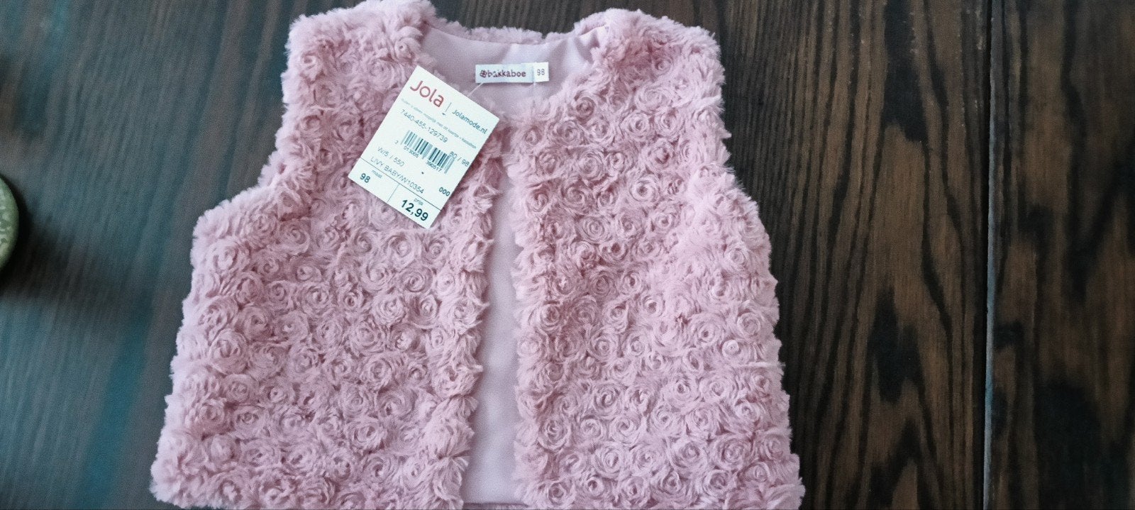 roze meisjes bodywarmer met bloemen Jola maat 98, Kinderen en Baby's, Ophalen of Verzenden, Nieuw, Jola, Meisje