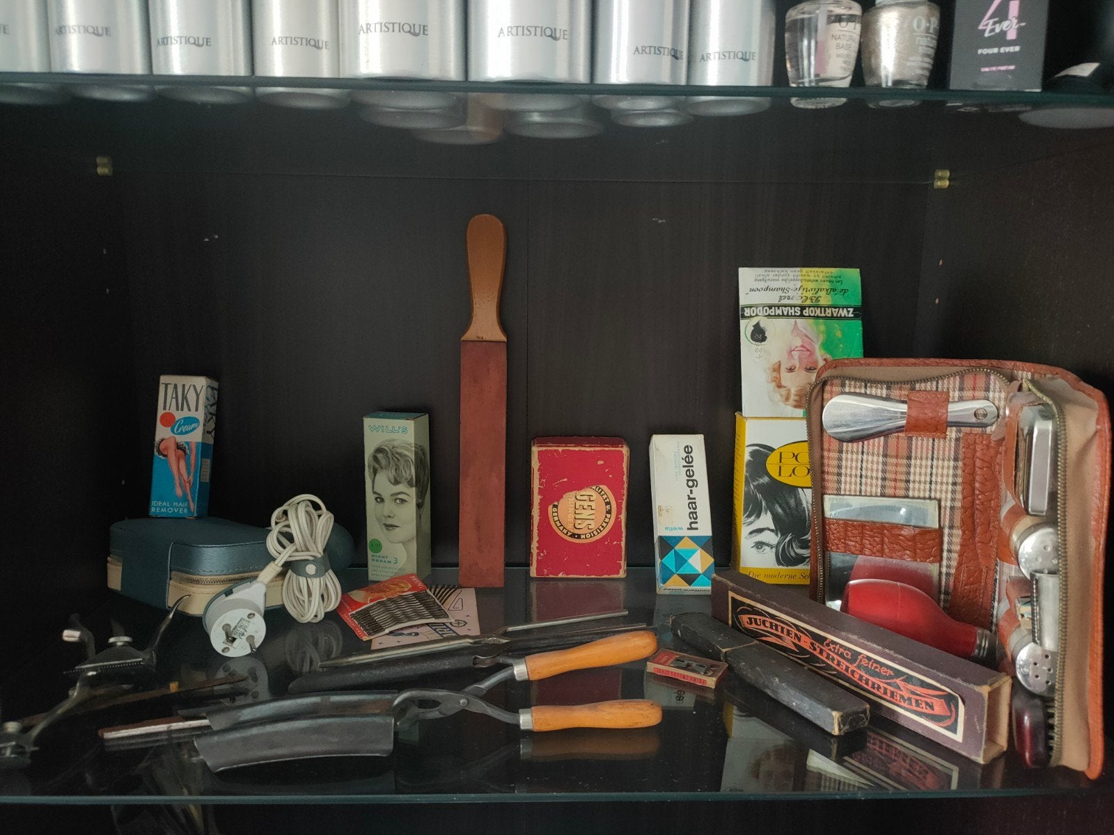 Antieke kapperspullen - Unieke verzameling, Antiek en Kunst, Antiek | Overige Antiek, Ophalen of Verzenden