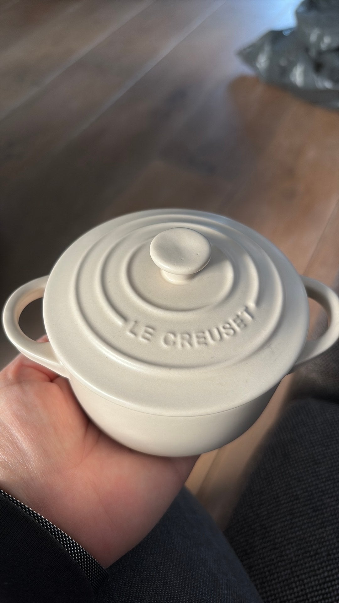 Le Creuset 10 cm mini cocotte - Brioche, Nieuw, Steen/keramiek, Le Creuset, Ophalen