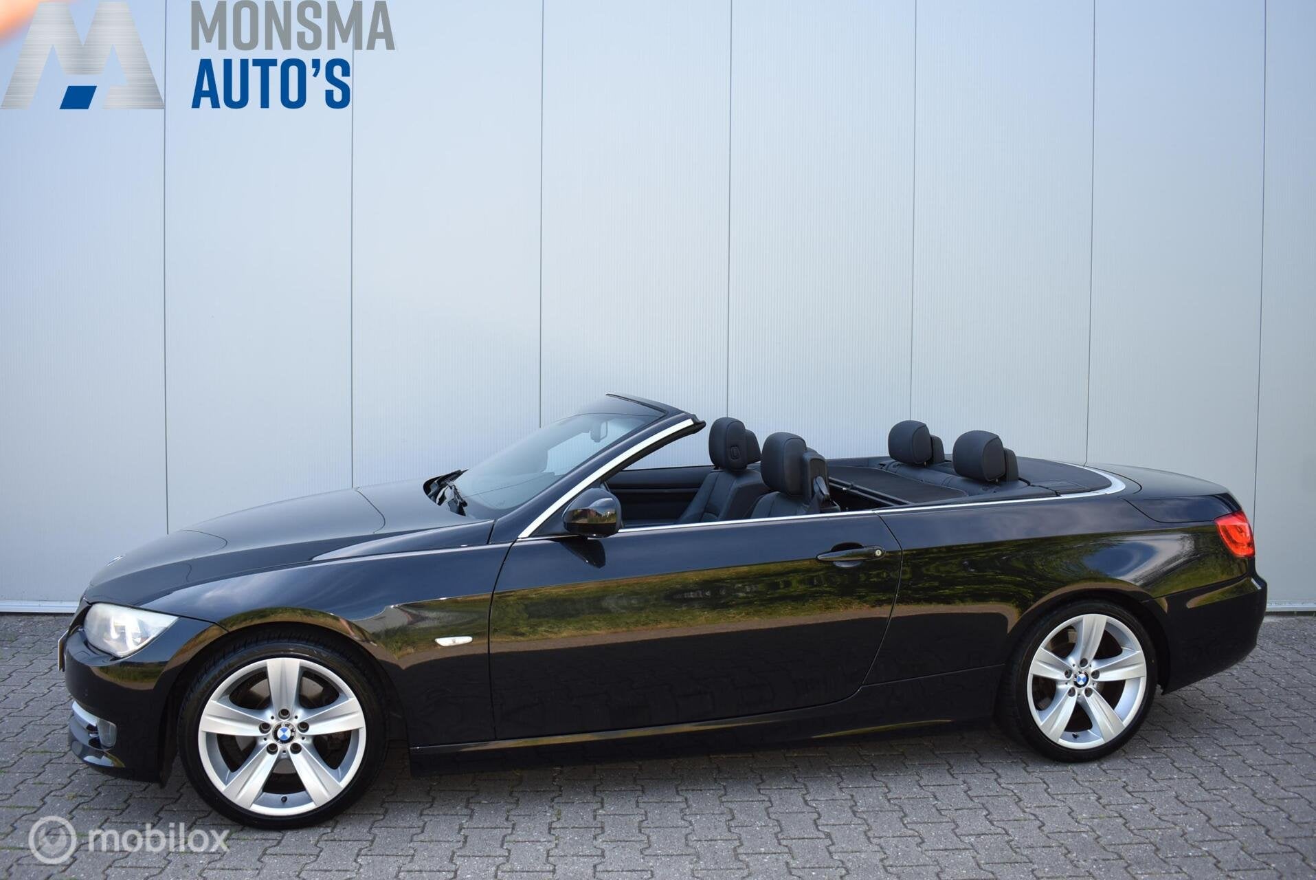 BMW 330d H6 Cabrio Sapphirschwarz Leder Sportstoel Trekhaak, Auto's, Euro 5, Achterwielaandrijving, Zwart, 2993 cc