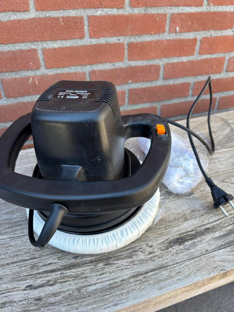 Polijstmachine 24cm 110W 220V voor auto poetsen, Auto diversen, Ophalen, Gebruikt