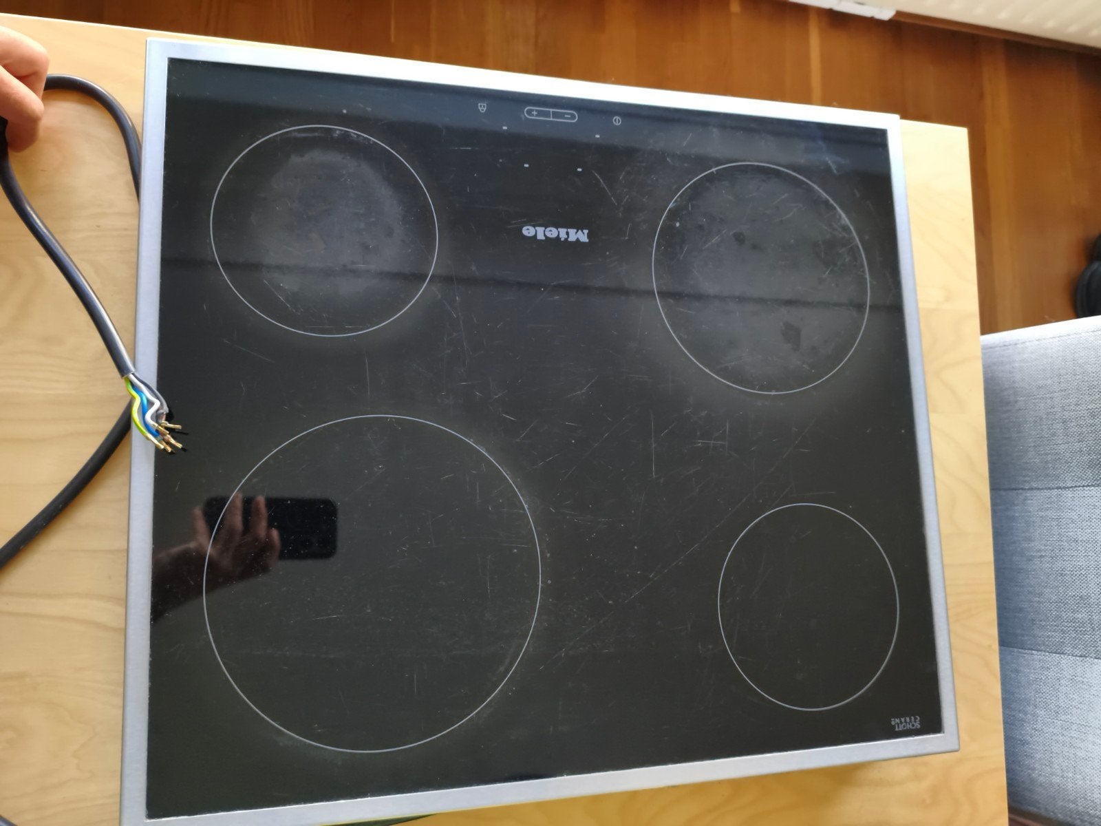 Miele KM 5600 EDST/R01 Keramische Kookplaat 58x50cm, Gebruikt, Keramisch, Inbouw, 4 kookzones