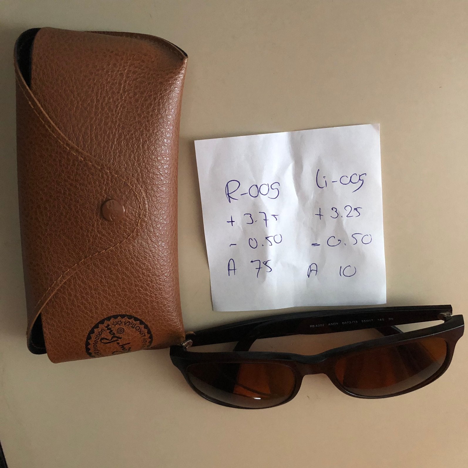 Ray-ban op sterkte, Ophalen, Zo goed als nieuw, Bruin, Ray-Ban