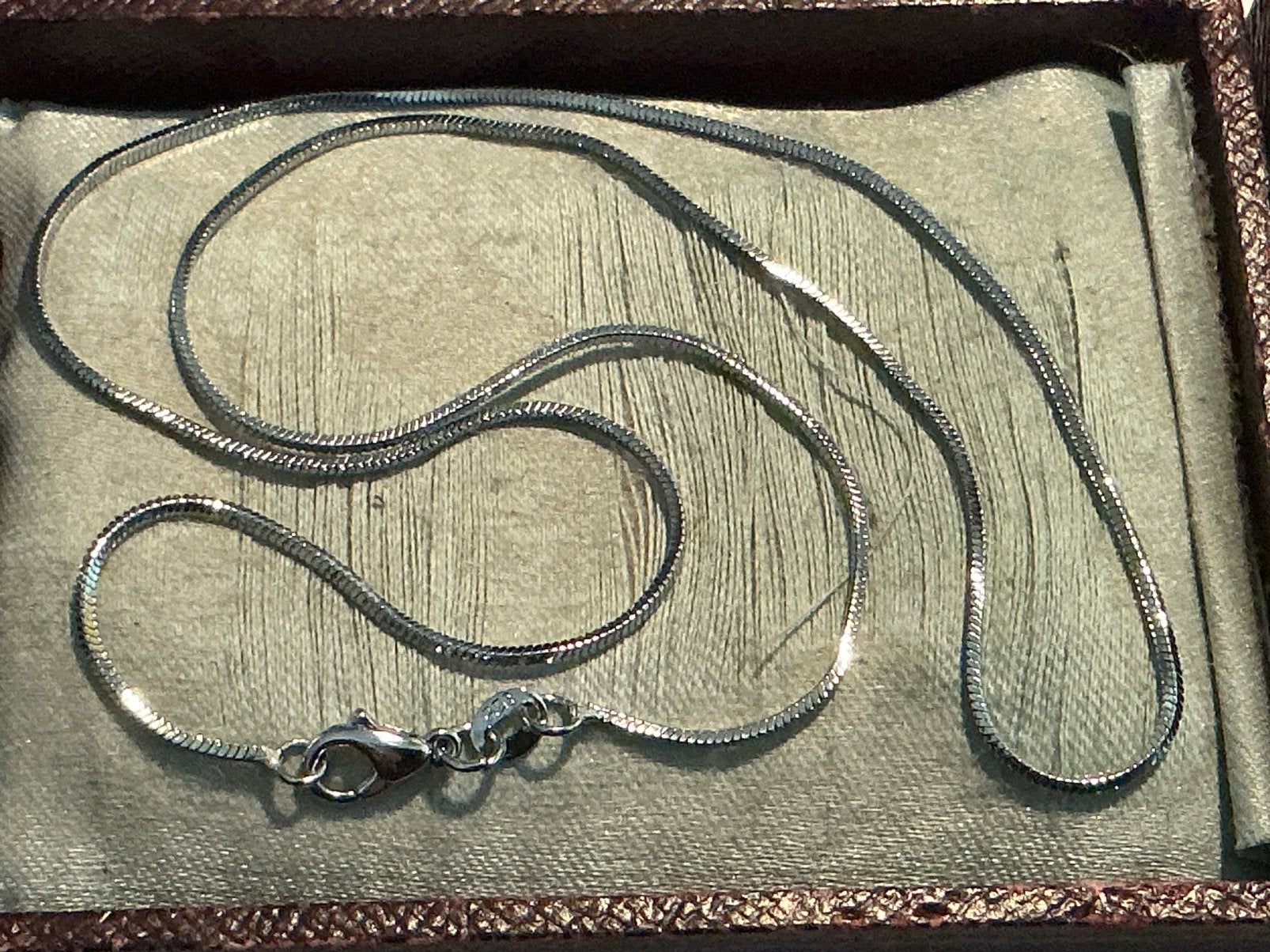 ZILVER 925 SLANG KETTING CIRCA 42 CM LANG, Verzenden, Zilver, Ketting