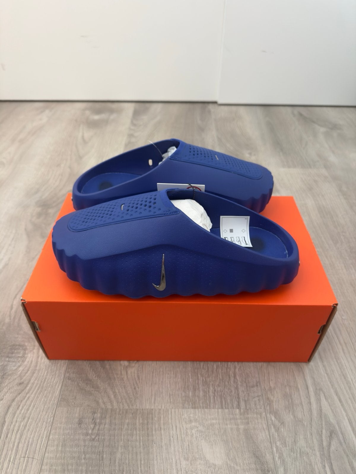 Nike Mind 001 Blauwe Slippers Maat 42, Slippers, Blauw, Nieuw, Ophalen of Verzenden