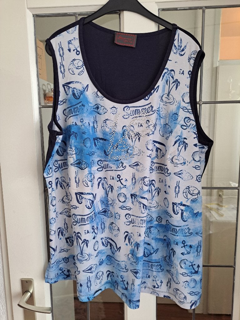 MOOIE kwaliteit Sempre Piu top maat 50, Kleding | Dames, Sempre piu, Blauw, Zo goed als nieuw, Shirt of Top