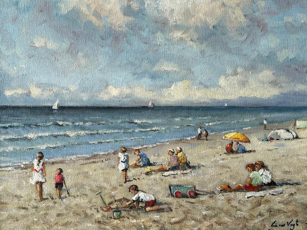 Leen van Vugt, dagje aan het strand, Antiek en Kunst, Ophalen