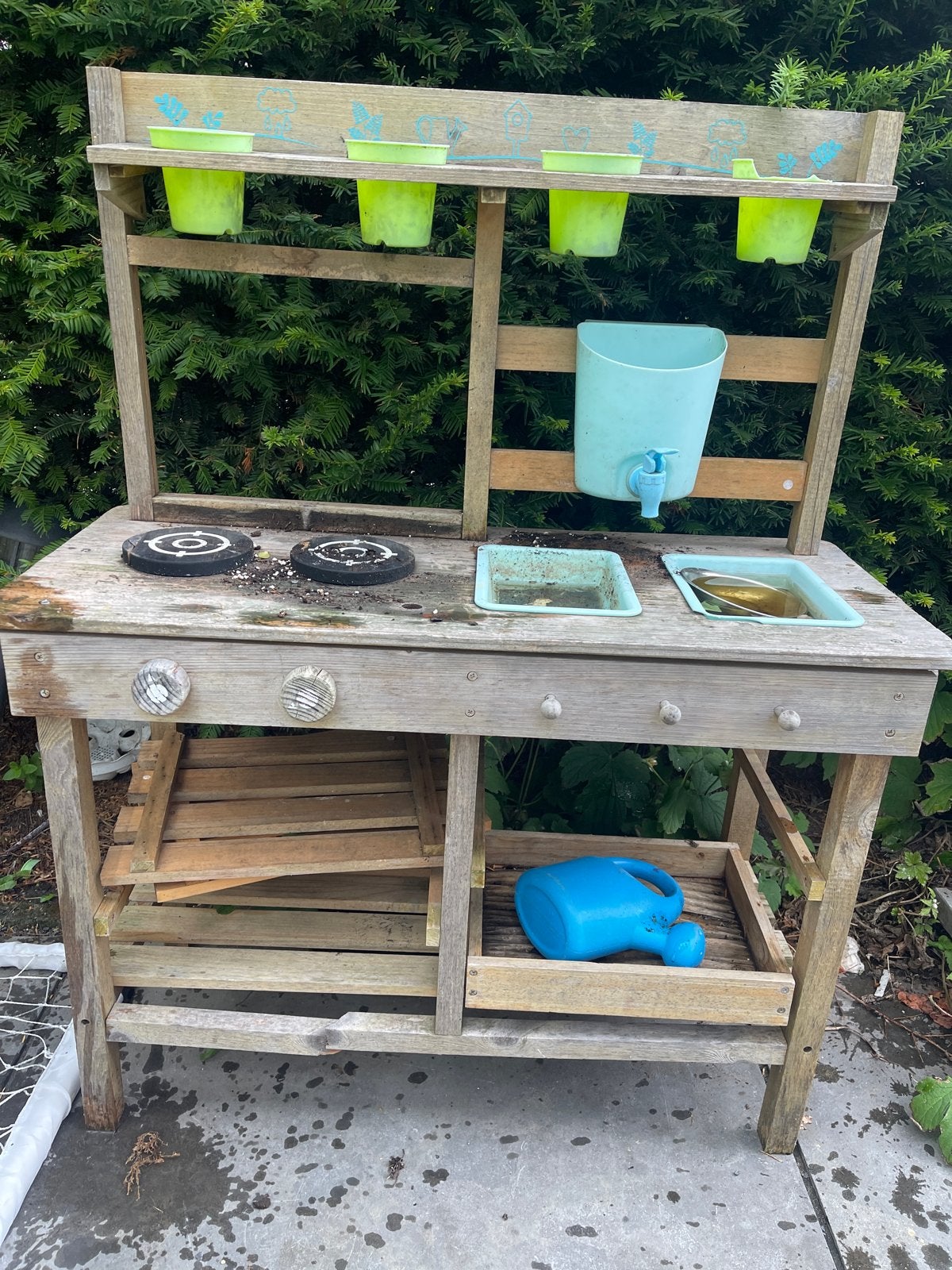 Houten modderkeuken voor buiten - Gebruikt, Ophalen of Verzenden, Gebruikt, Jongen of Meisje