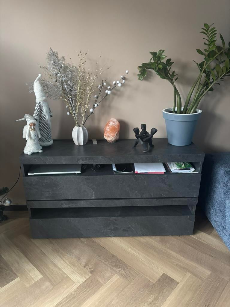 Grijze tv meubel, Ophalen, Zo goed als nieuw, Minder dan 50 cm