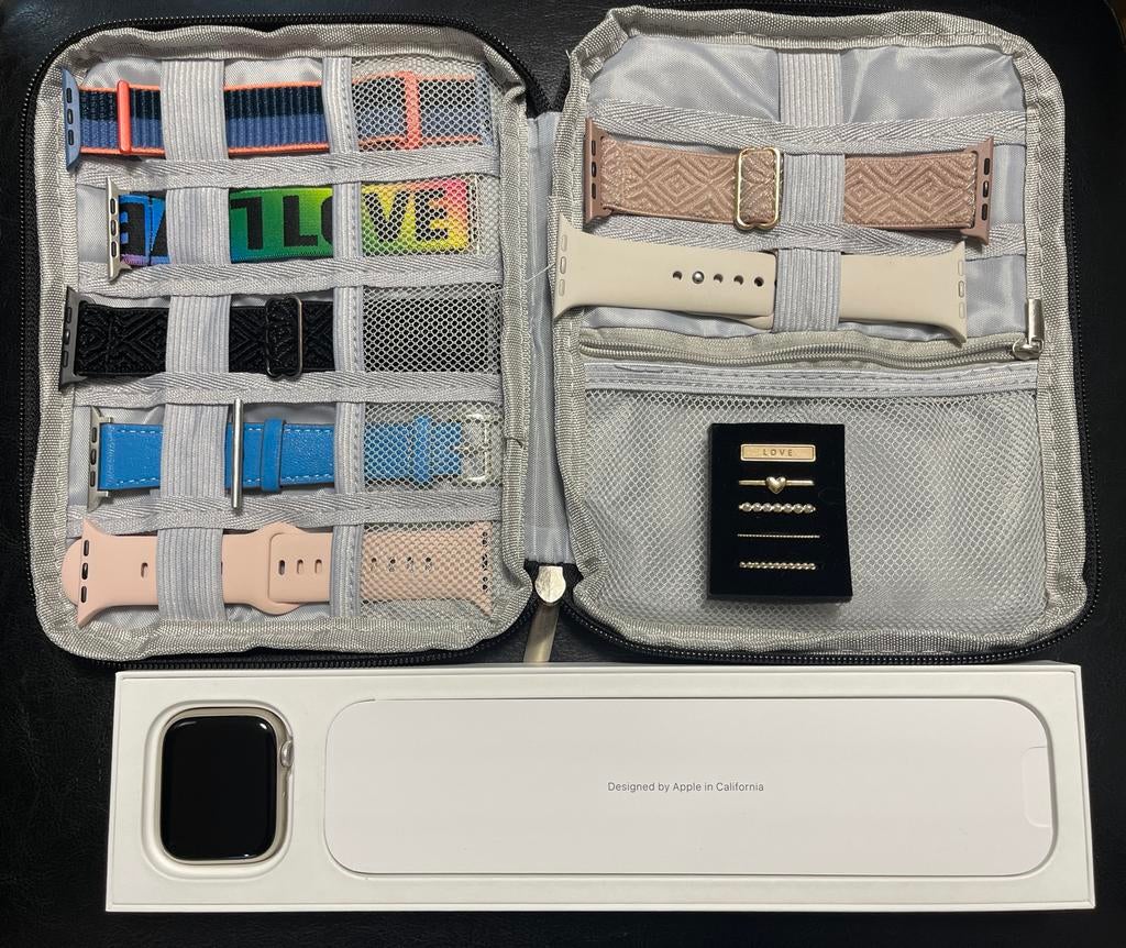 Apple Watch Series 8, Sieraden, Tassen en Uiterlijk, Smartwatches, Hartslag, Wit, IOS, Ophalen of Verzenden