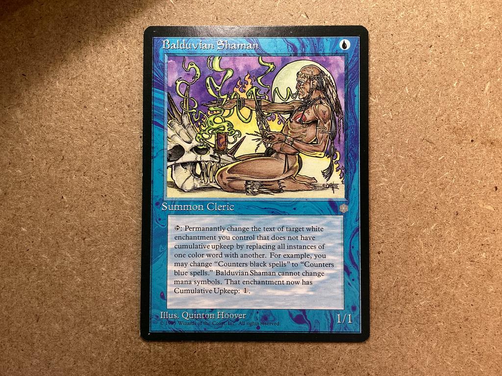 1x Balduvian Shaman (Excellent), Hobby en Vrije tijd, Verzamelkaartspellen | Magic the Gathering, Zo goed als nieuw, Losse kaart