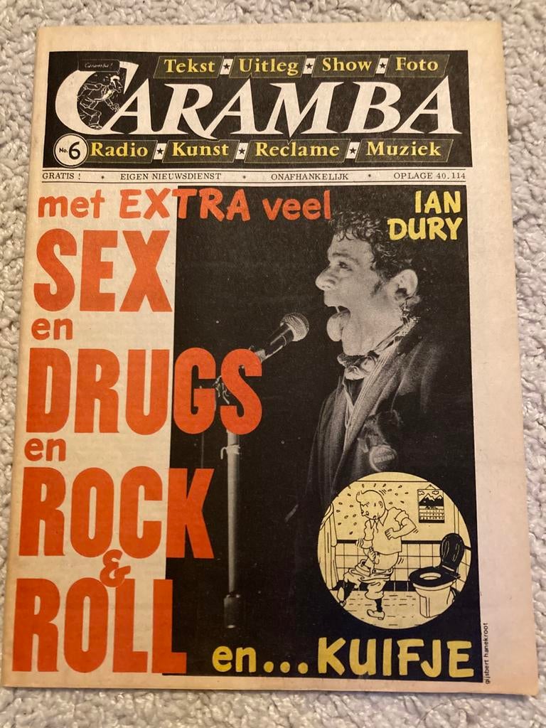 CARAMBA Magazine HERMAN BROOD Ian Dury PAUL HAENEN Lowe PUNK, Ophalen of Verzenden, Muziek, Film of Tv