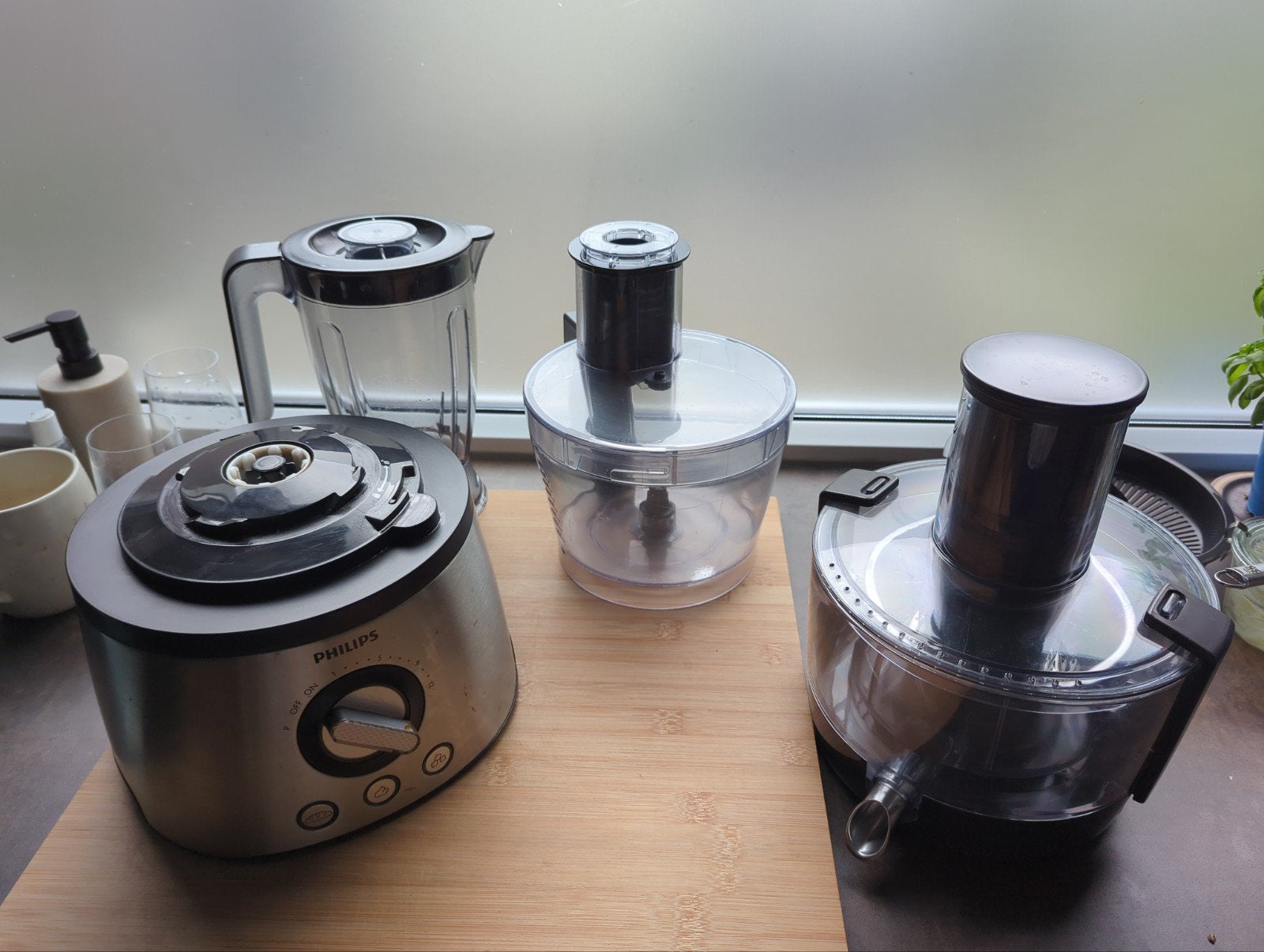 Philips Advance Keukenmachine HR7778/00 | Complete set!, Ophalen, Gebruikt, 1 tot 2 liter, 3 snelheden of meer