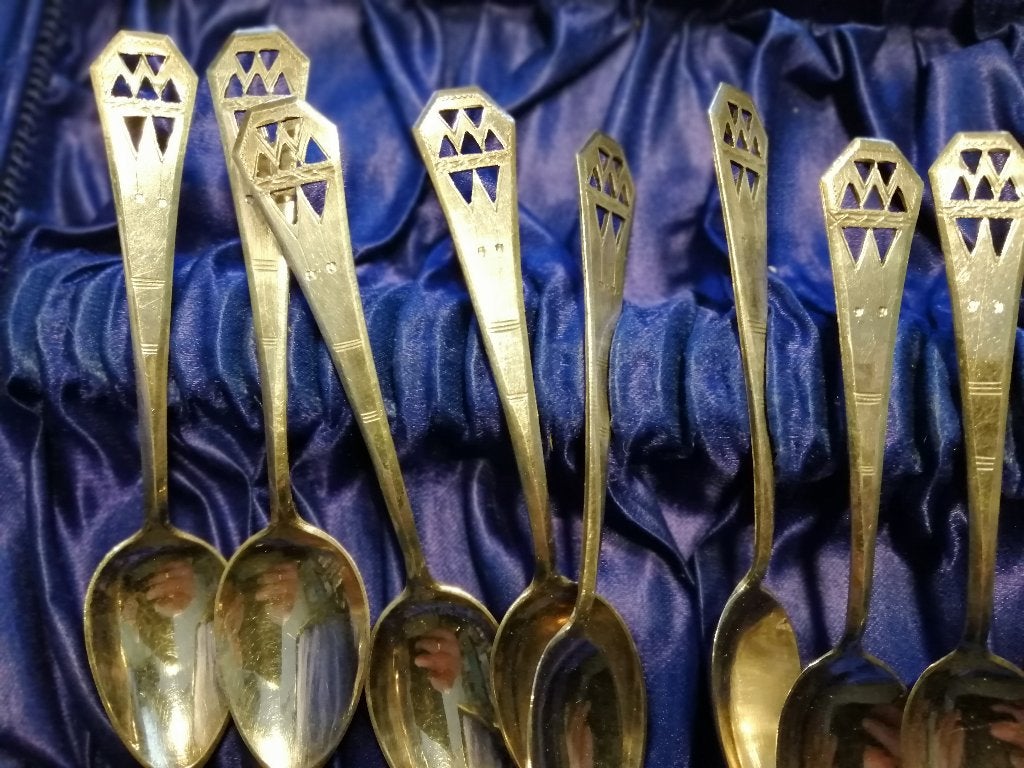 zilveren lepeltjes -8 stuks-69 gram, Ophalen of Verzenden, Zilver