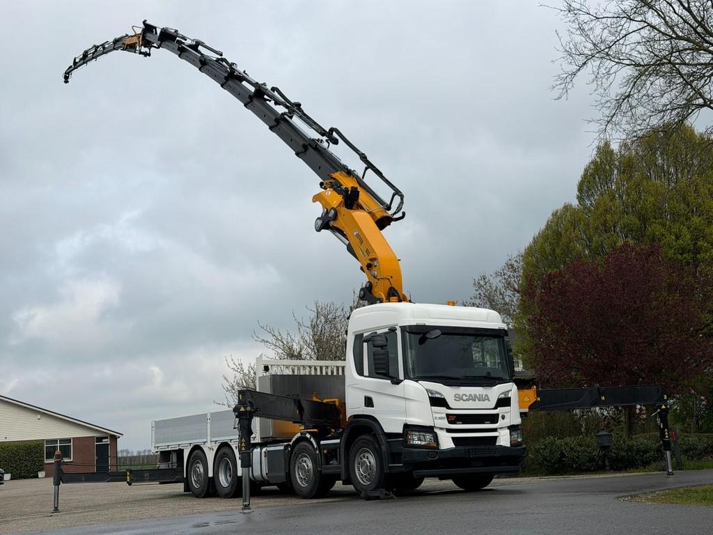 Scania P450 XT EFFER 955 (95TM)CROSSSTAB JIB LIER!2022! DK11, Automaat, Euro 6, Overige brandstoffen, Wit