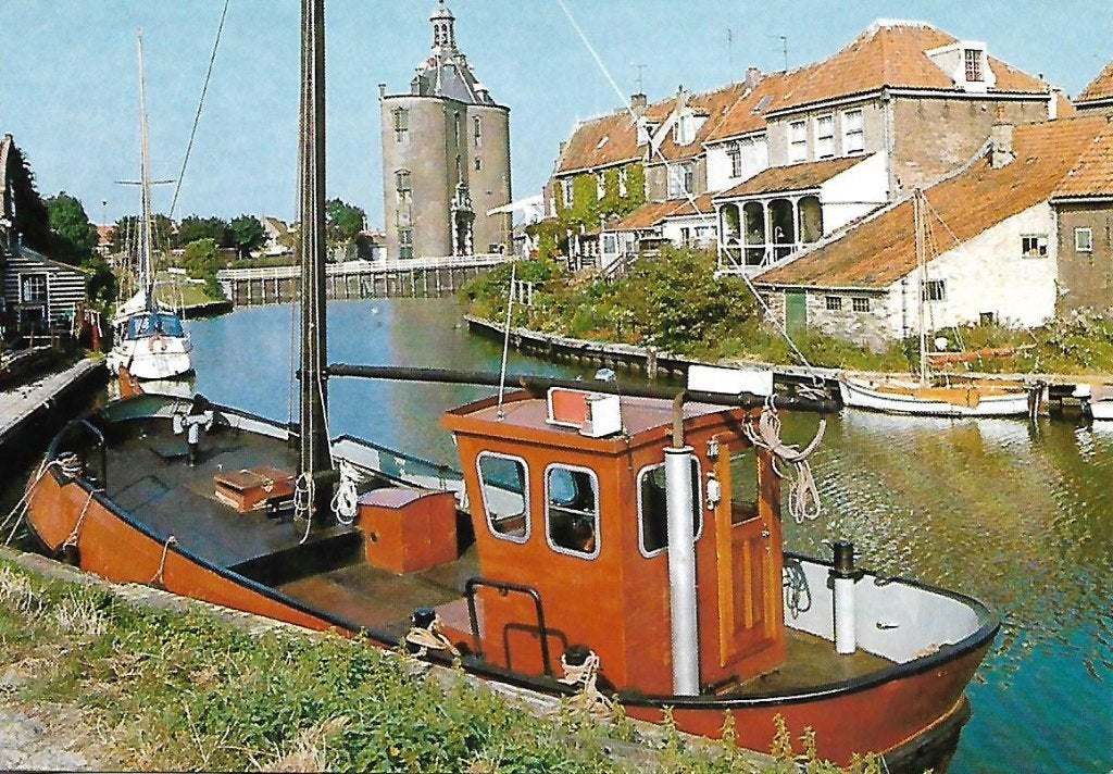 Enkhuizen- -Zicht op de Drommedaris., Verzenden, 1980 tot heden, Gelopen, Noord-Holland