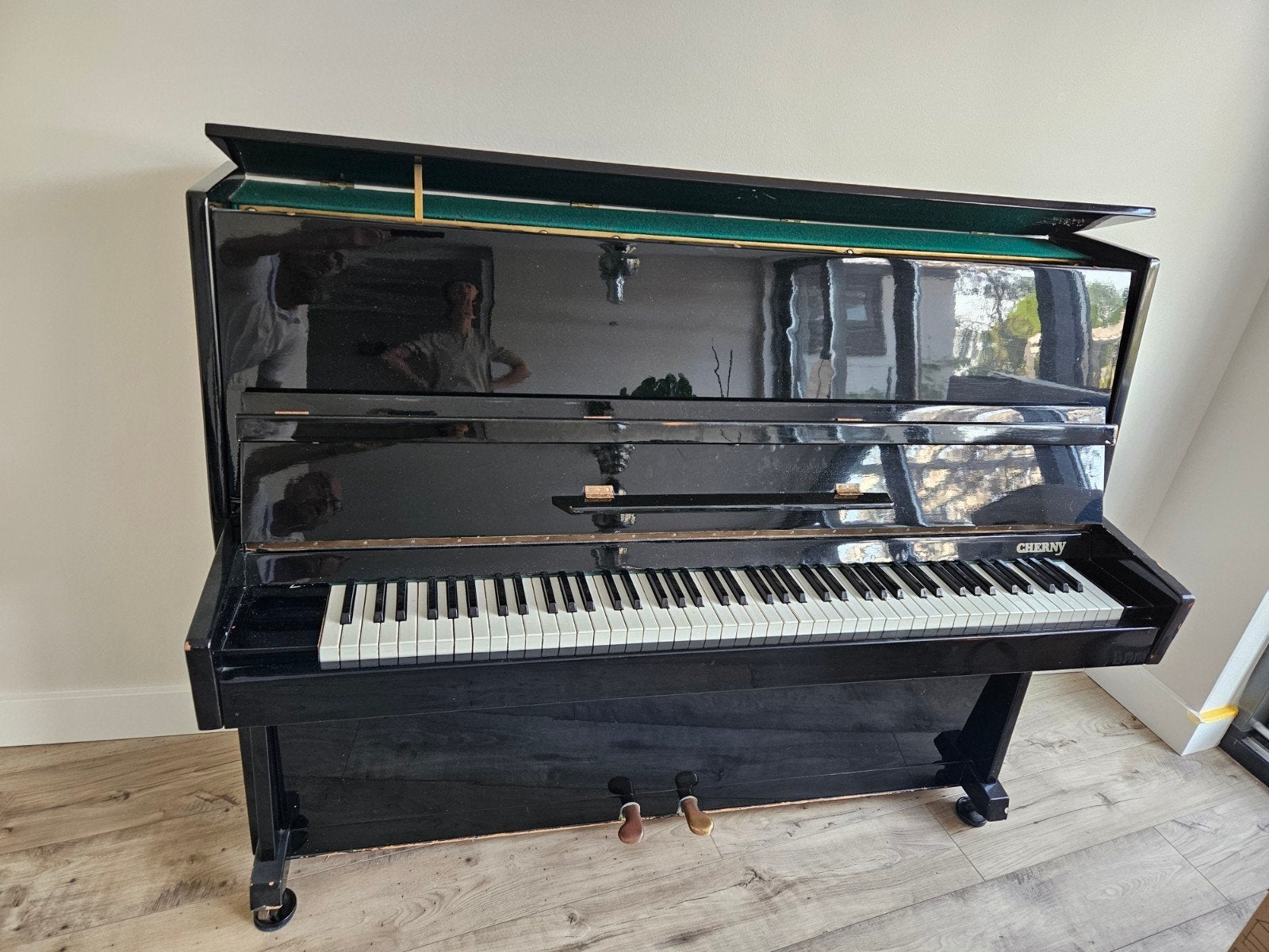 Prima studie piano, Muziek en Instrumenten, Piano's, Ophalen, Gebruikt, Zwart, Piano