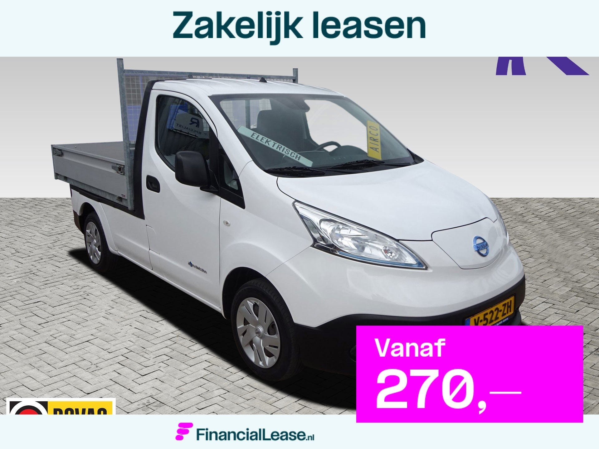 Nissan E-NV200 Business 40 kWh 2.ZERO S.O.H 91% ( Grotere ac, Dealer onderhouden, Gebruikt, Zwart, 1723 kg
