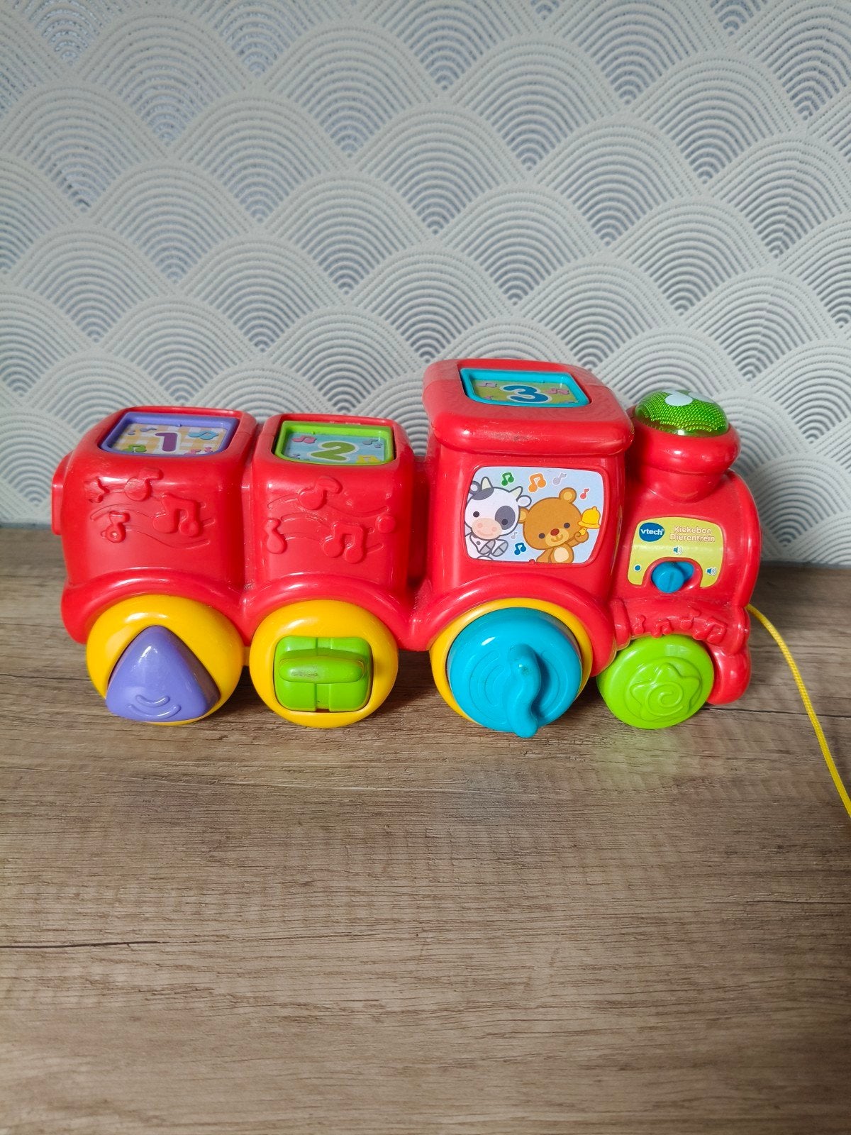 VTech Kiekeboe Dierentrein met licht en geluid, Ophalen of Verzenden, Gebruikt, Overige typen, Met licht