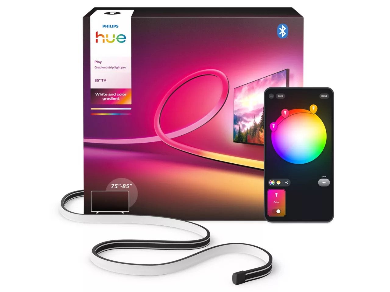 Philips Hue Play Gradient Lightstrip 75-85 inch - Nieuw, Overige stijlen, Kunststof, Meerkleurig, Overige fittingen
