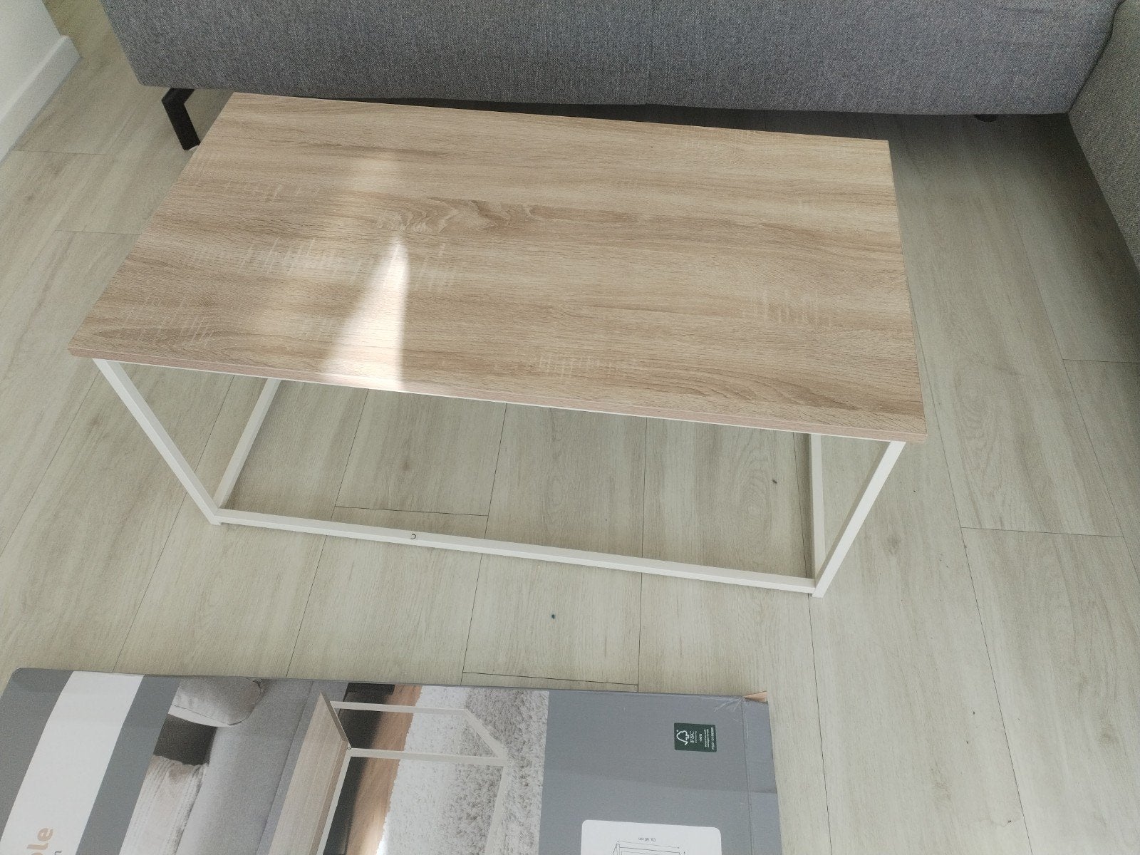 Salontafel Studio Home - Hout en Metaal (90x48x40 cm), Overige houtsoorten, Minder dan 50 cm, 50 tot 100 cm, Modern, Industrieel