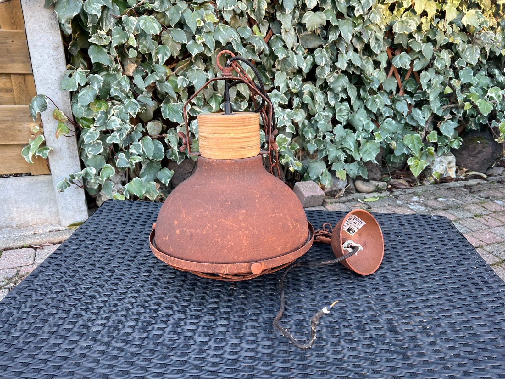 Mooie roestbruine hanglamp, Huis en Inrichting, Ophalen, Zo goed als nieuw