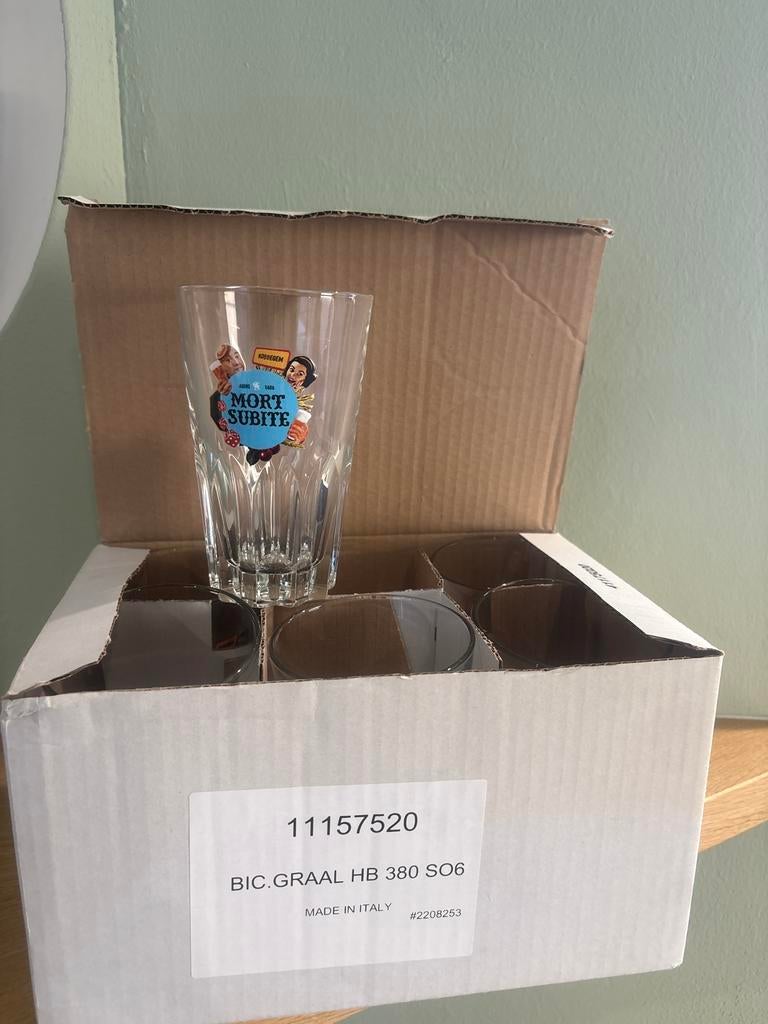 Mort Subite Bierglazen Set - Nieuw in Doos, Ophalen of Verzenden, Nieuw, Bierglas